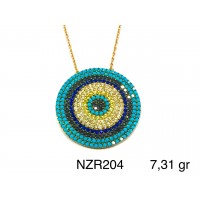 Silver    necklace    with    pendant                                     NZR204-925K