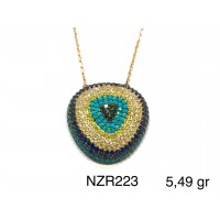Silver    necklace    with    pendant                                     NZR223-925K