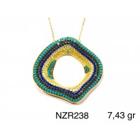 Silver    necklace    with    pendant                                     NZR238-925K