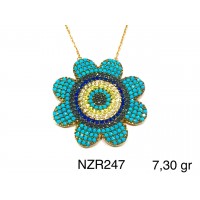 Silver    necklace    with    pendant                                     NZR247-925K