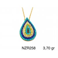 Silver    necklace    with    pendant                                     NZR258-925K