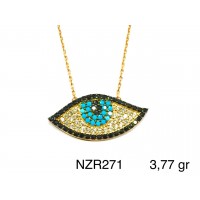 Silver    necklace    with    pendant                                     NZR271-925K