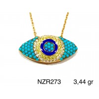 Silver    necklace    with    pendant                                     NZR273-925K