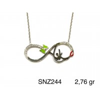 Silver    necklace    with    pendant                                     SNZ244-925K