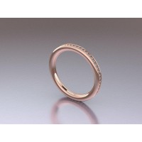  14K Gold 2mm Memory Ring with stone 2,01 gr 