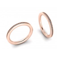  14K Gold 2mm Memory Ring with stone 2,01 gr 