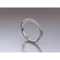  14K Gold 2mm Memory Ring with stone 2,01 gr 