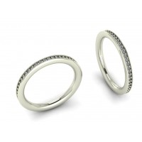  14K Gold 2mm Memory Ring with stone 2,01 gr 