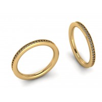  14K Gold 2mm Memory Ring with stone 2,01 gr 