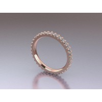  Silver 2mm Memory Ring with stone NS1004