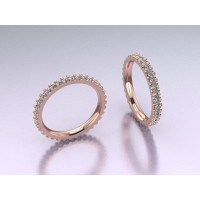  Silver 2mm Memory Ring with stone NS1004
