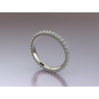  Silver 2mm Memory Ring with stone NS1004