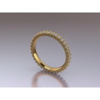  Silver 2mm Memory Ring with stone NS1004