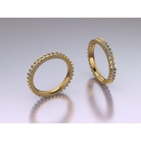  Silver 2mm Memory Ring with stone NS1004