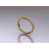  14K Gold 2mm Memory Ring with stone 1,89 gr 