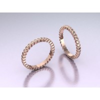  14K Gold 2mm Memory Ring with stone 1,89 gr 
