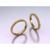  14K Gold 2mm Memory Ring with stone 1,89 gr 