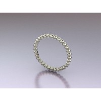  14K Gold 2mm Memory Ring with stone 1,96 gr 