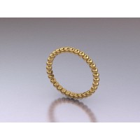  14K Gold 2mm Memory Ring with stone 1,96 gr 