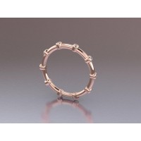  14K Gold 2mm Memory Ring with stone 1,7 gr 