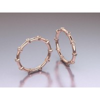  14K Gold 2mm Memory Ring with stone 1,7 gr 