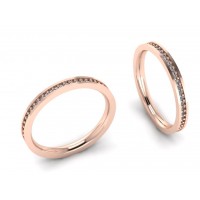  14K Gold 2mm Memory Ring with stone 1,58 gr 