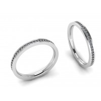  14K Gold 2mm Memory Ring with stone 1,58 gr 