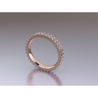  Silver 2mm Memory Ring with stone NS1009