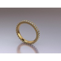  Silver 2mm Memory Ring with stone NS1009