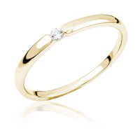  14K Yellow Gold Engagement  Ring with diamond 0,05 ct