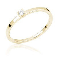  14K Yellow Gold Engagement  Ring with diamond 0,05 ct