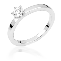  14K White Gold Engagement  Ring with diamond 0,3 ct