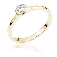  14K Yellow Gold Engagement  Ring with diamond 0,5 ct