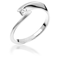  14K White Gold Engagement  Ring with diamond 0,5 ct