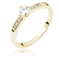  14K Yellow Gold Engagement  Ring with diamond 0,5 ct