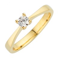  14K Yellow Gold Engagement  Ring with diamond 0,30 ct