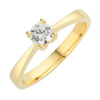  14K Yellow Gold Engagement  Ring with diamond 0,40 ct