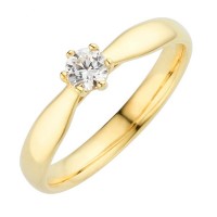  14K Yellow Gold Engagement  Ring with diamond 0,20 ct