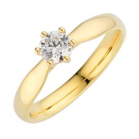 14K Yellow Gold Engagement  Ring with diamond 0,40 ct