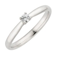  14K White Gold Engagement  Ring with diamond 0,05 ct